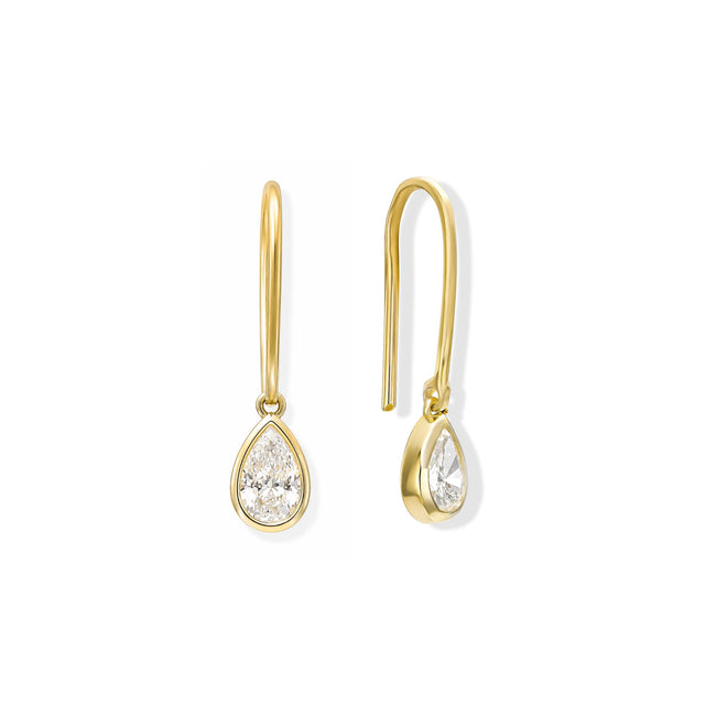 GOLDEN DROP EARRING, Packshot, Yellow Gold