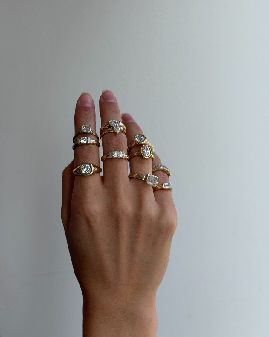 OVAL MUSE RING + GOLD LOVER RING, Styled