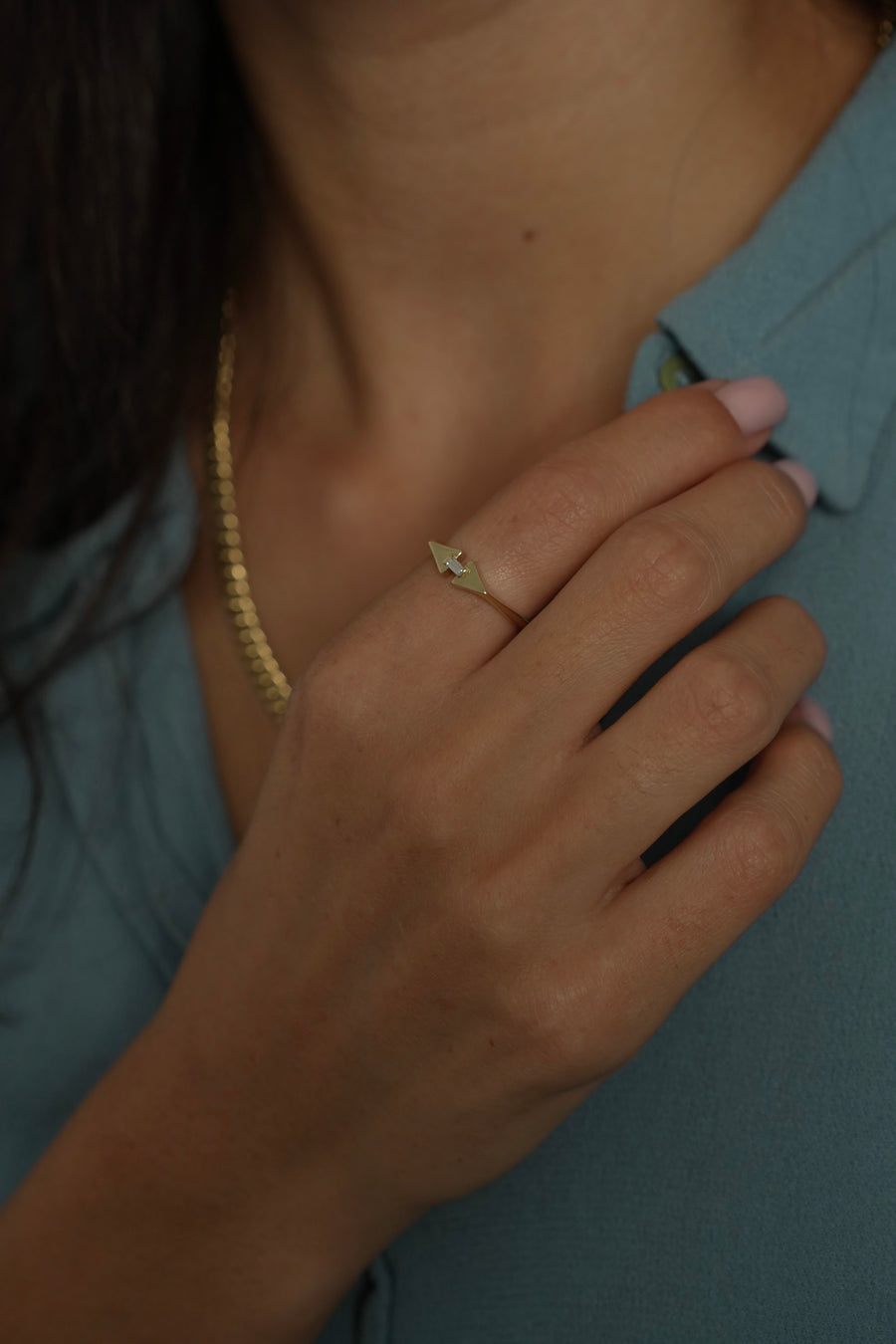 ROMI WHITE DIAMOND RING, Styled