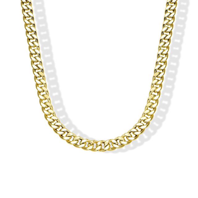 CURB CHAIN NECKLACE, Packshot, Yellow Gold