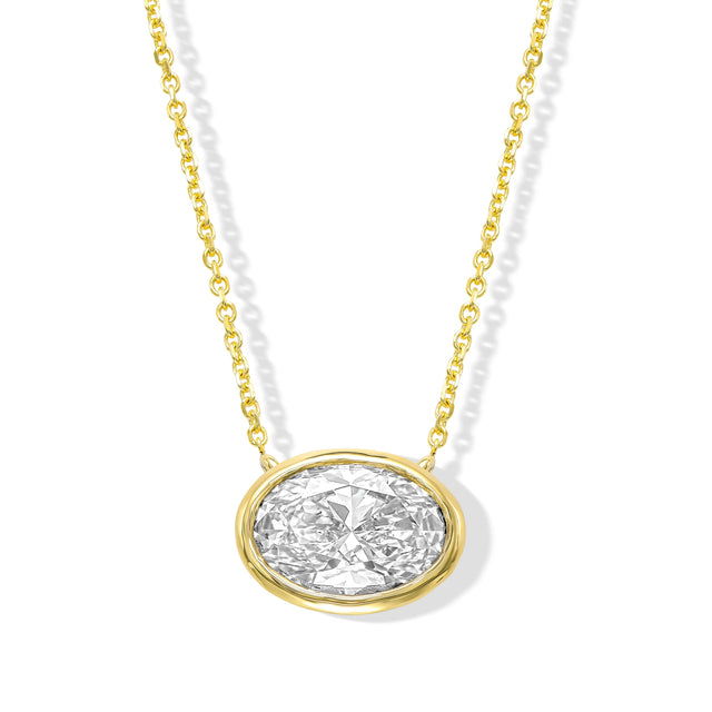 LUMIÈRE LARGE NECKLACE, Packshot, Yellow Gold