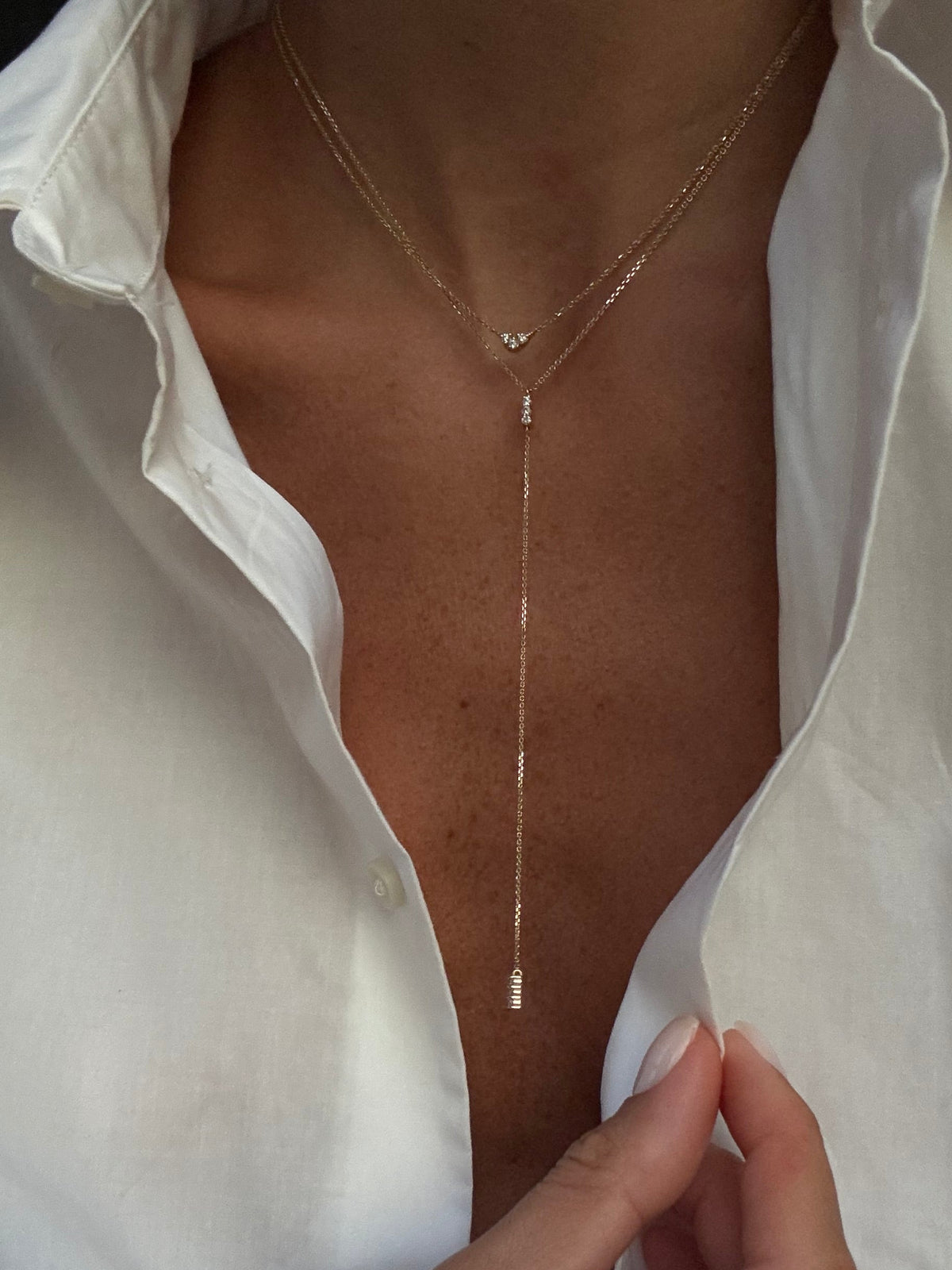 DIAMOND TIE NECKLACE
