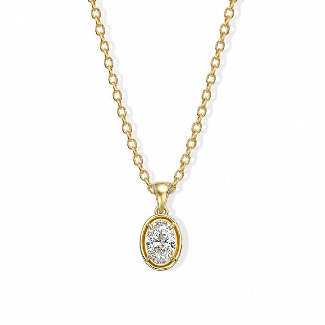 OVAL MUSE NECKLACE, Packshot, Yellow Gold