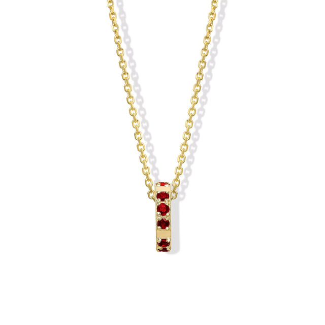 MONTH NECKLACE, JANUARY, Packshot, Yellow Gold
