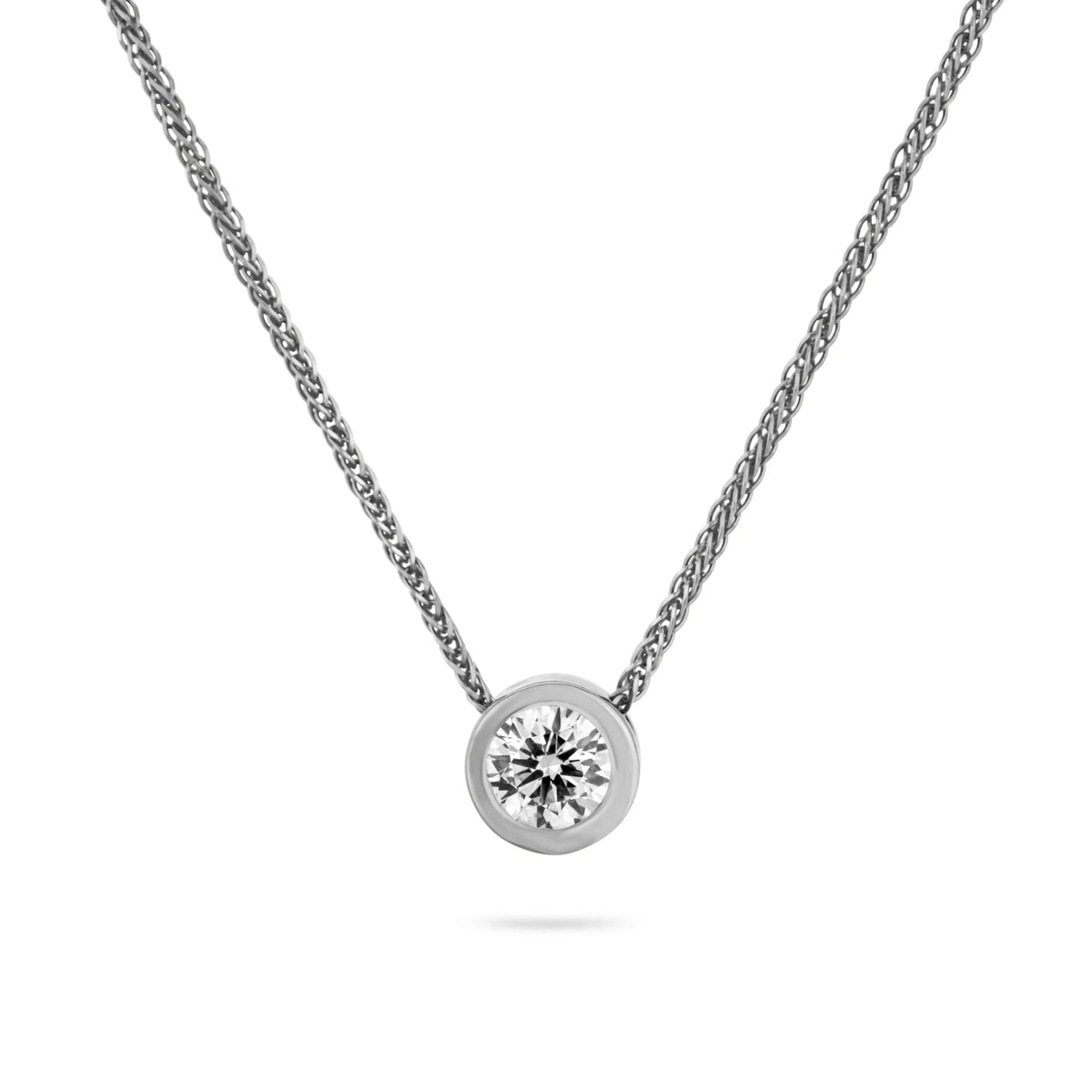 ROUND BEZEL 0.35 CT NECKLACE