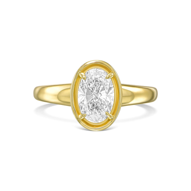 OVAL MUSE RING, Packshot, Yellow Gold