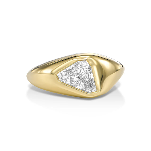CROWN RING, Packshot, Yellow Gold