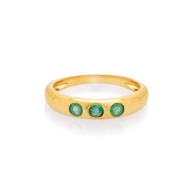 GAYA EMERALD RING, Packshot, Yellow Gold
