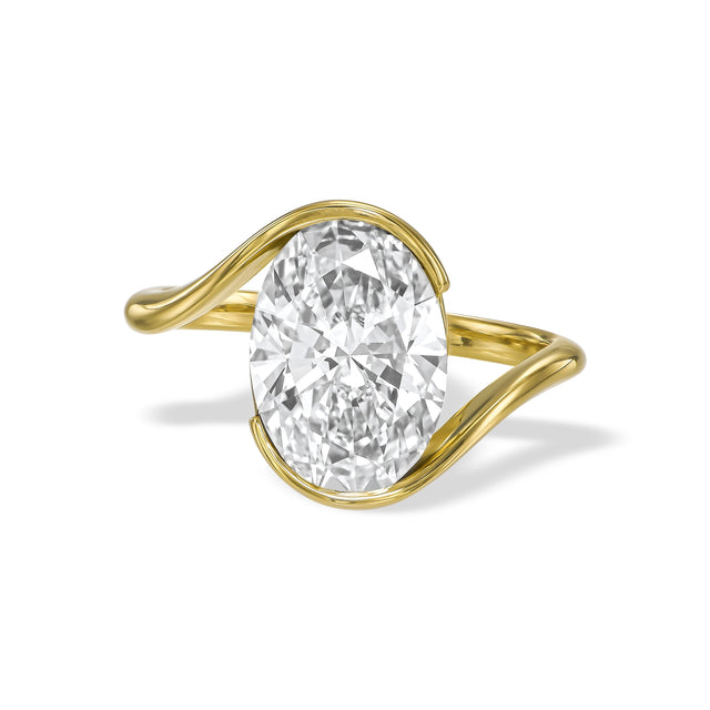INFINITY OVAL RING, Packshot, Yellow Gold