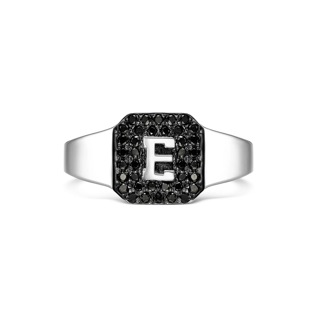 BLACK DIAMOND LETTER RING