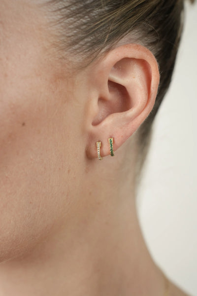 FLOR EMERALD EARRING