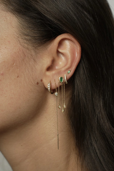 FLOR WHITE DIAMOND EARRING