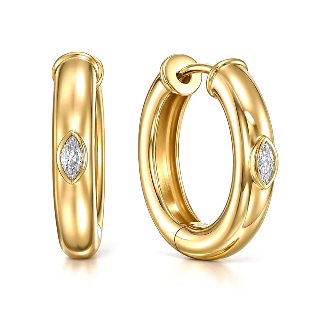 GYPSY MARQUISE EARRINGS, Packshot, Yellow Gold