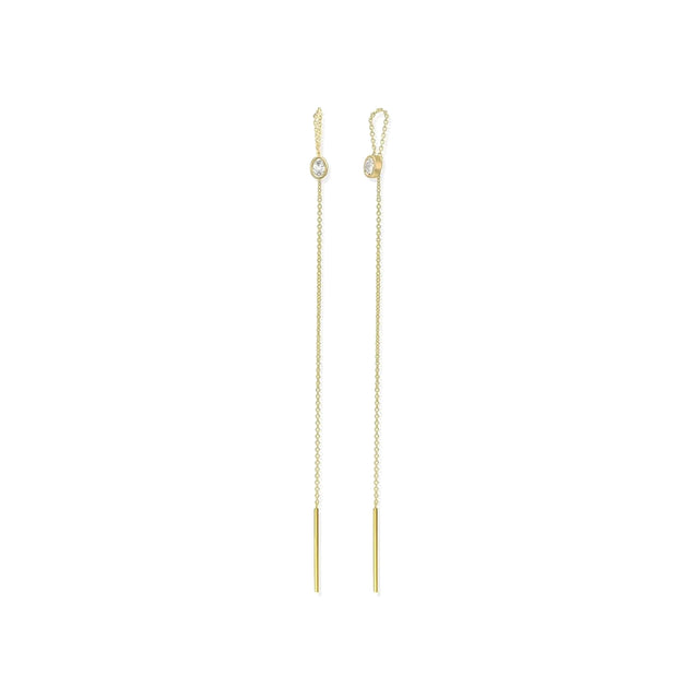 LENNY OVAL EARRING, Packshot, Yellow Gold
