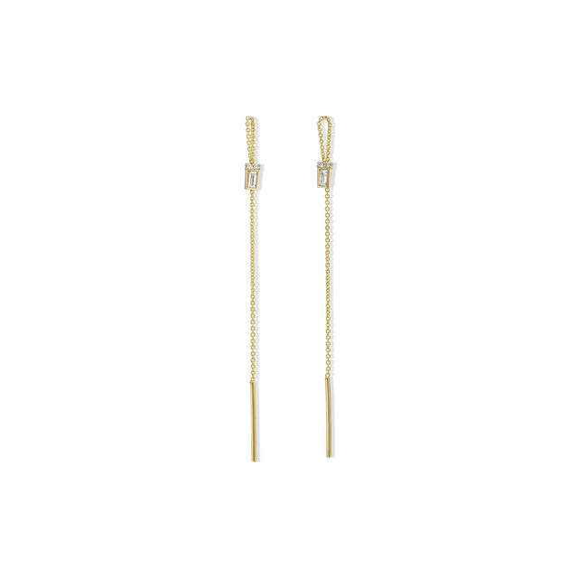 LENNY PRINCESS EARRING, Packshot, Yellow Gold