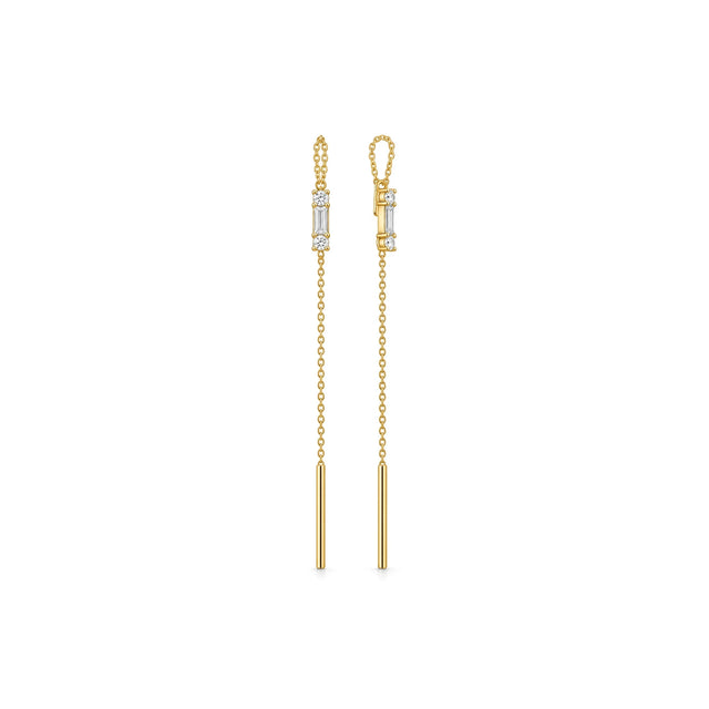 LENNY TRIO DIAMOND EARRING, Packshot, Yellow Gold