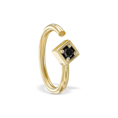 ECLIPSE BLACK DIAMOND EARRING