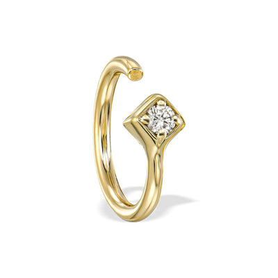 ECLIPSE WHITE DIAMOND EARRING