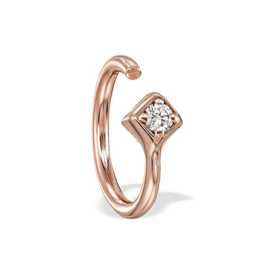 ECLIPSE WHITE DIAMOND EARRING