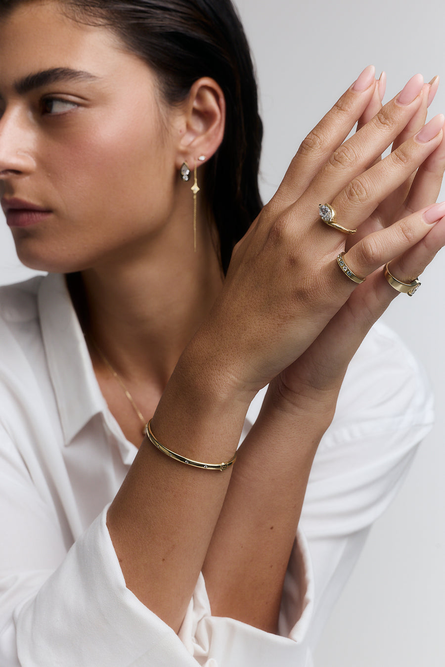 MALIBU BRACELET + AQUAMARINE RHYTHM RING, Styled