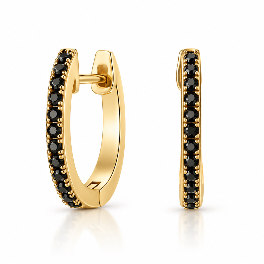 EVE EMERALD EARRING, Styled