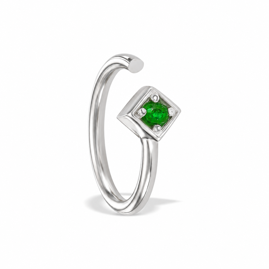 ECLIPSE EMERALD EARRING, Styled
