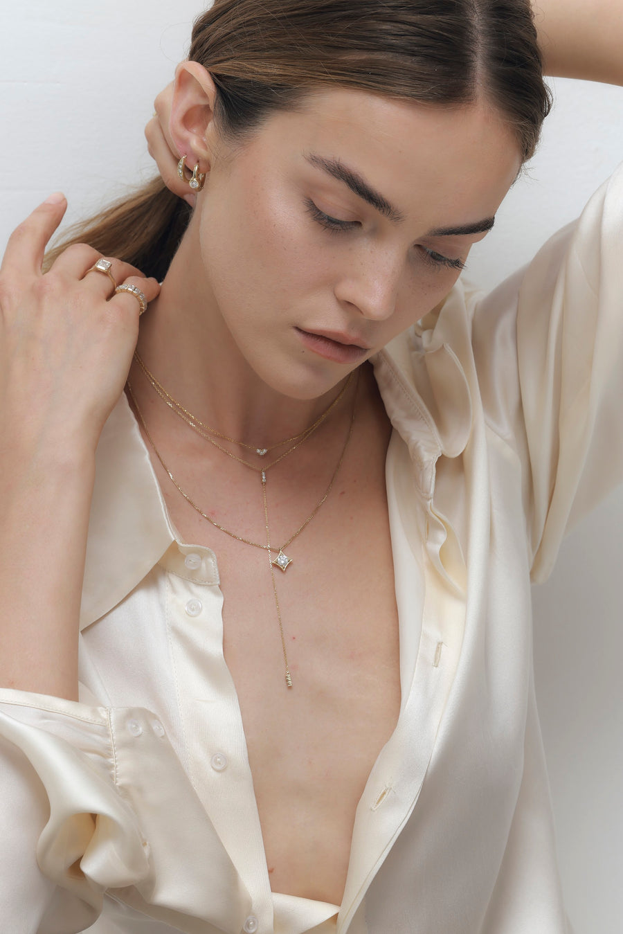 RHOMBUS NECKLACE, Styled