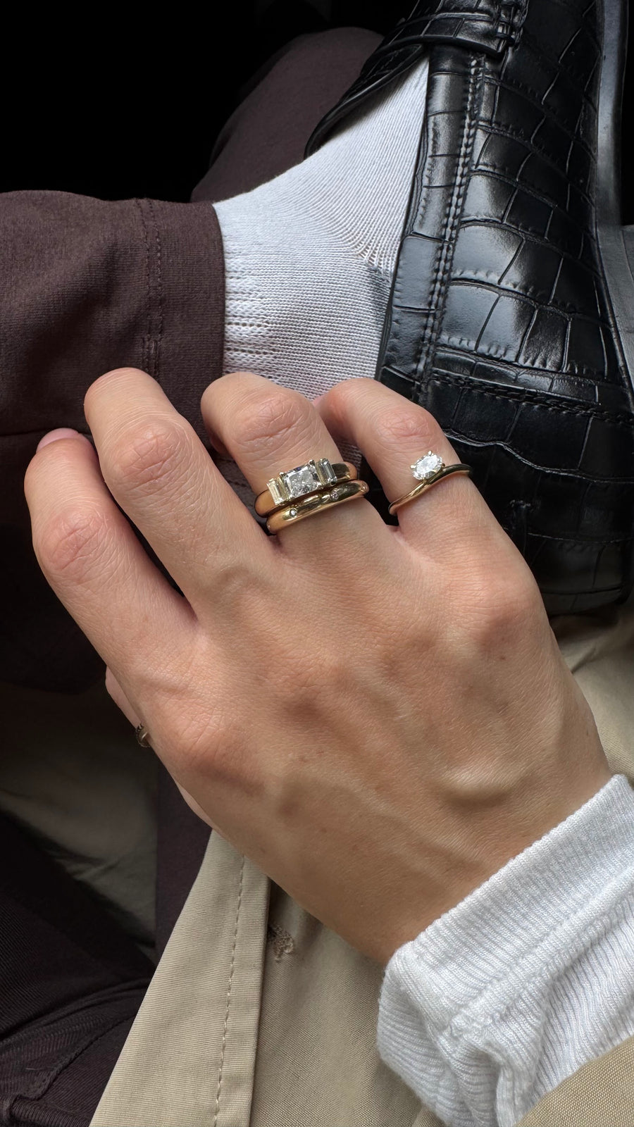 CELENE RADIANT RING + OVAL DREAM RING, Styled