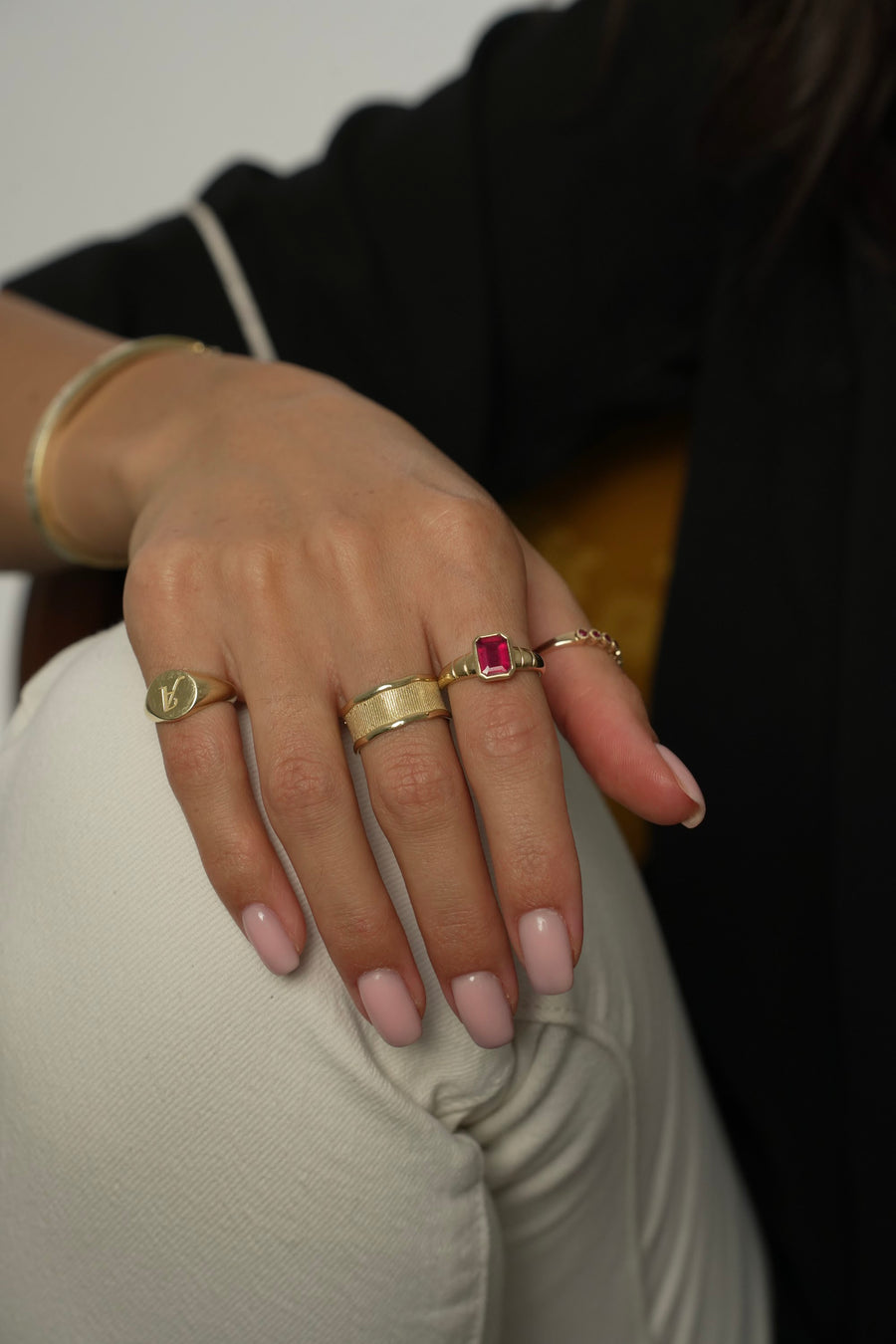 AMOR RUBY RING, Styled