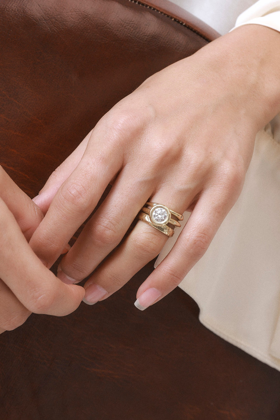 DAFNA RING + GOLDEN HUG RING, Styled