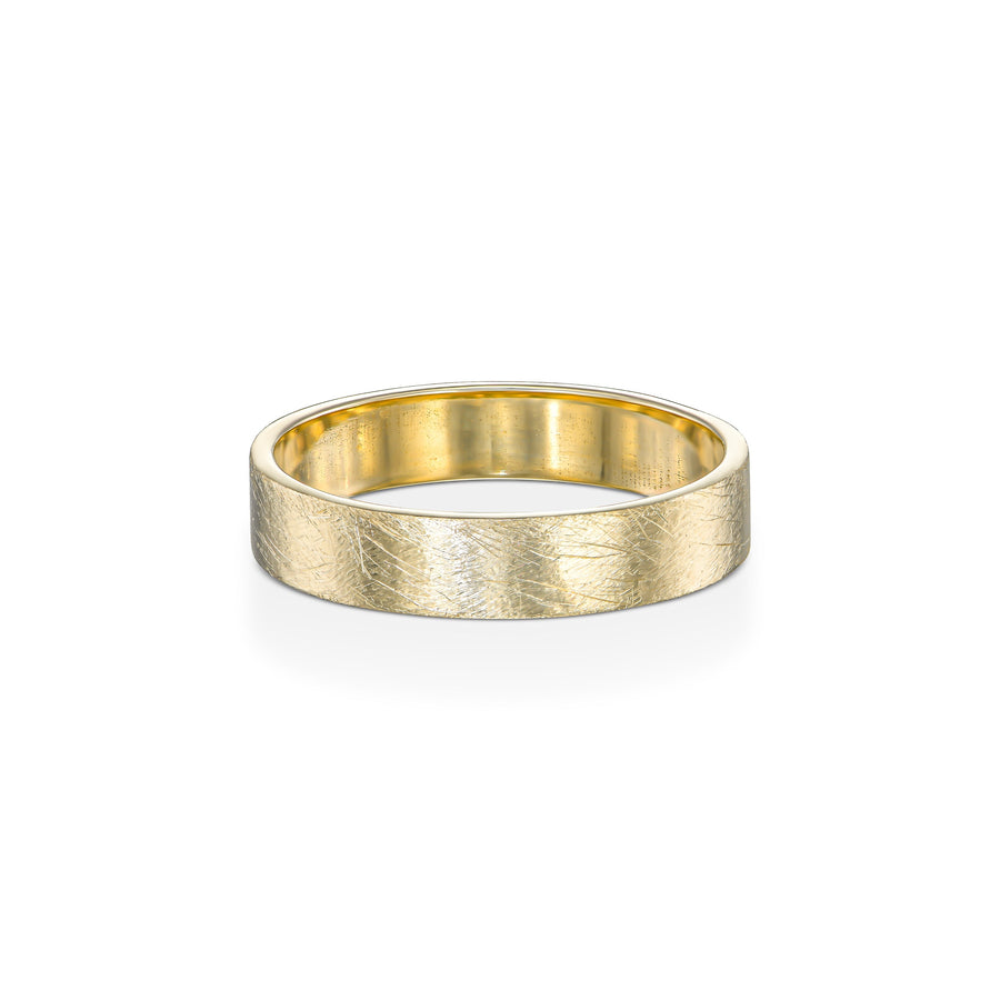 THICK ROUGH WEDDING RING 4.5 MM, Styled