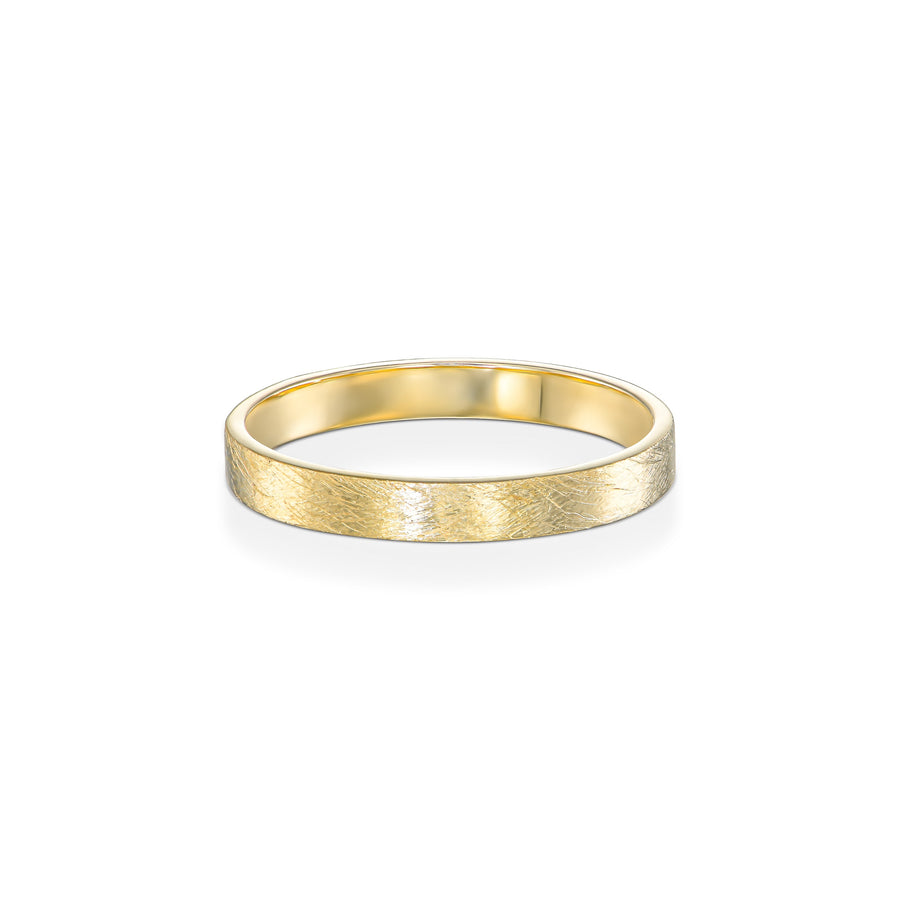 THICK ROUGH WEDDING RING 3 MM, Styled