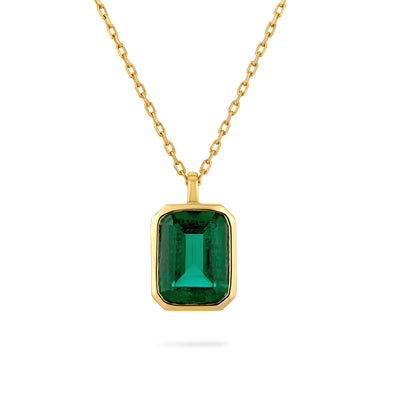 AMOR LAB-GROWN EMERALD NECKLACE