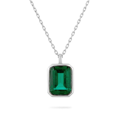 AMOR LAB-GROWN EMERALD NECKLACE