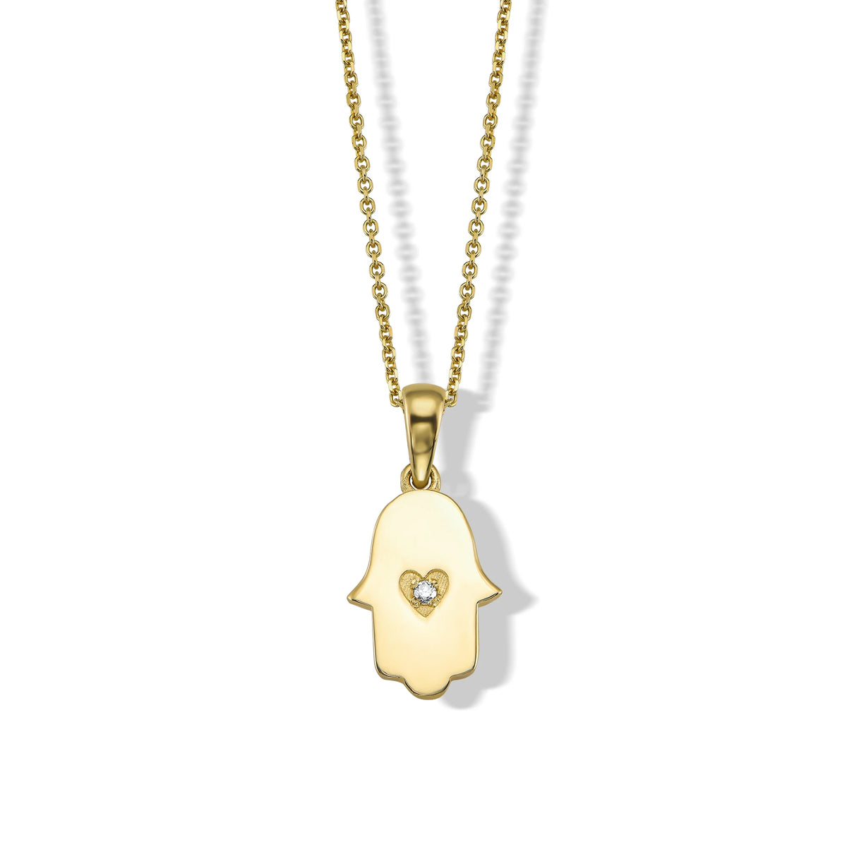 HAMSA NECKLACE WITH INLAID CENTER