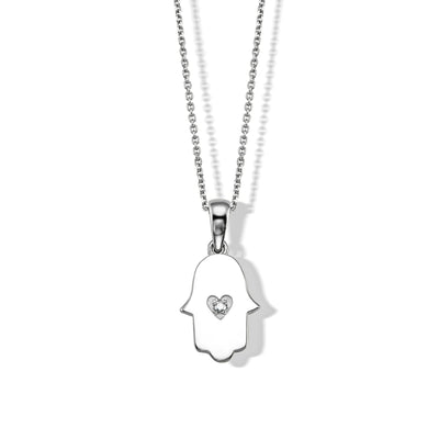 HAMSA NECKLACE WITH INLAID CENTER