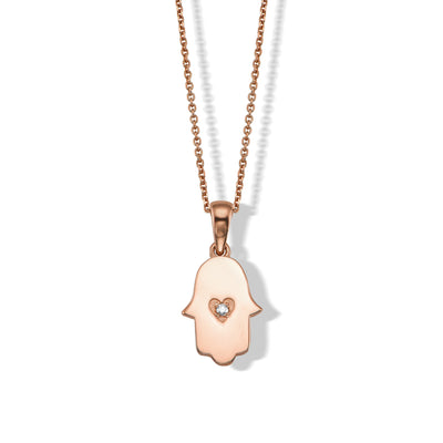 HAMSA NECKLACE WITH INLAID CENTER