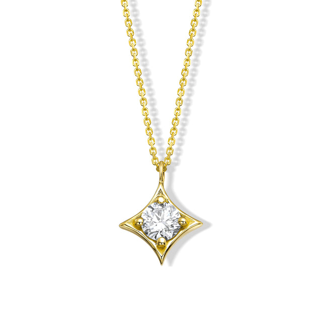 RHOMBUS NECKLACE, Packshot, Yellow Gold