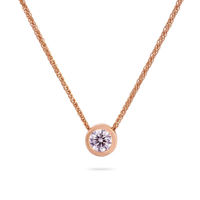 ROUND BEZEL 0.35 CT NECKLACE