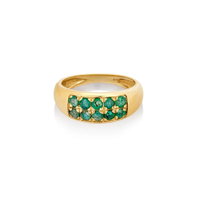 ANNA EMERALD RING, Packshot, Yellow Gold