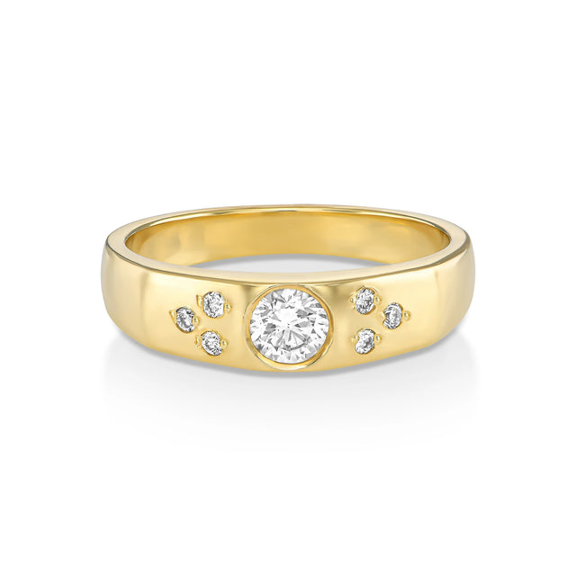 CLAIRE DIAMOND RING, Packshot, Yellow Gold