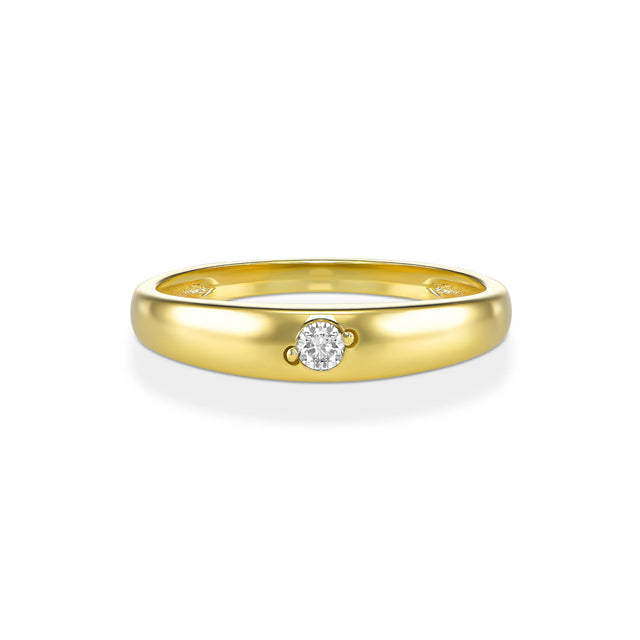 DANNY WHITE DIAMOND RING, Packshot, Yellow Gold