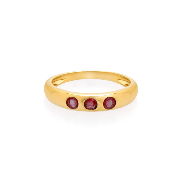 GAYA RUBY RING, Packshot, Yellow Gold