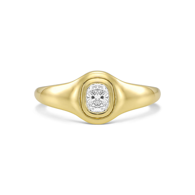 GOLDEN CUSHION RING, Packshot, Yellow Gold