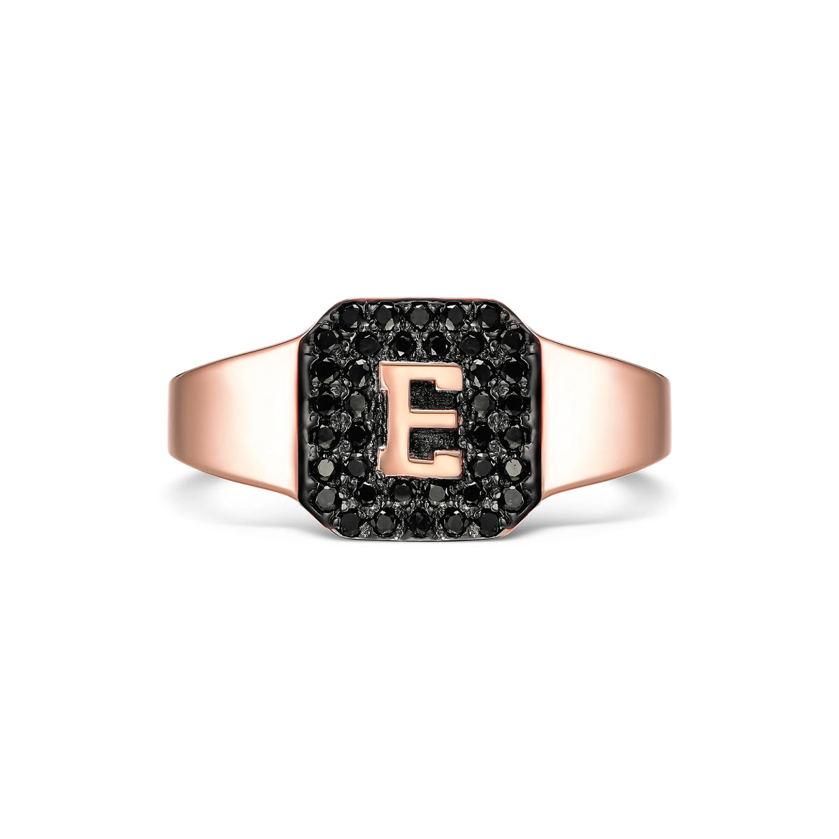BLACK DIAMOND LETTER RING