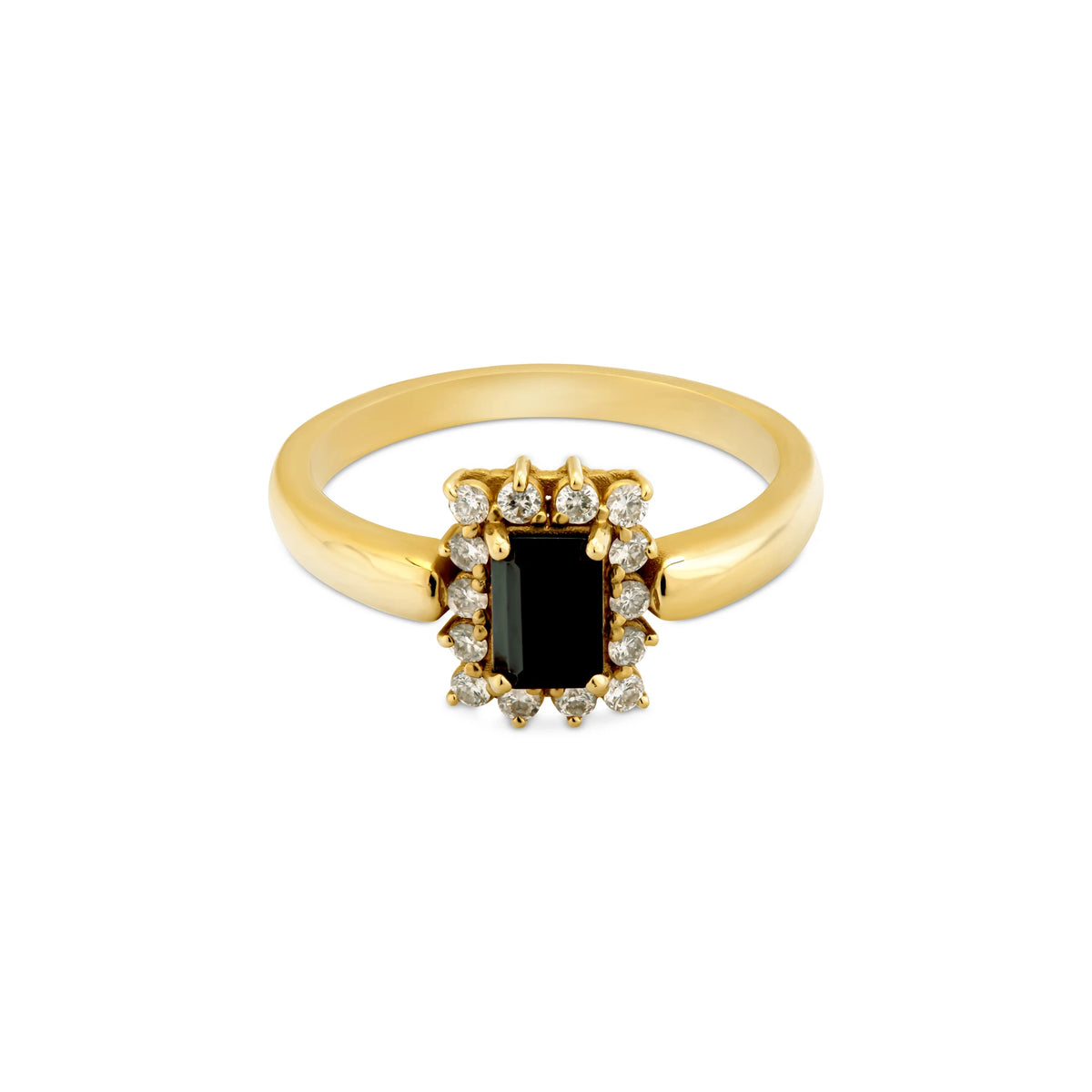 SHEINA BLACK SPINEL RING