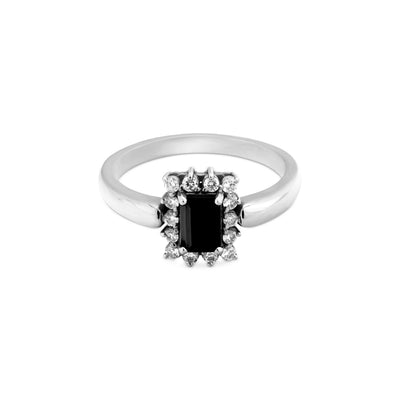 SHEINA BLACK SPINEL RING