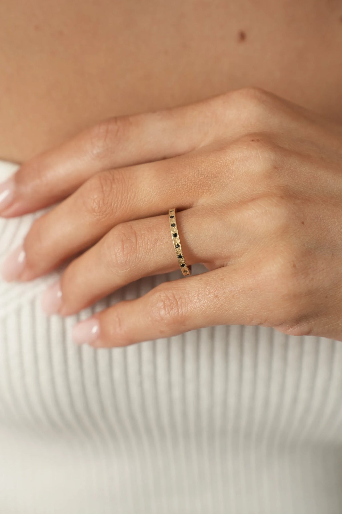 SHELLY BLACK DIAMOND RING