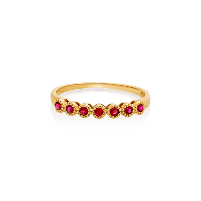 SHIRA RUBY RING, Packshot, Yellow Gold