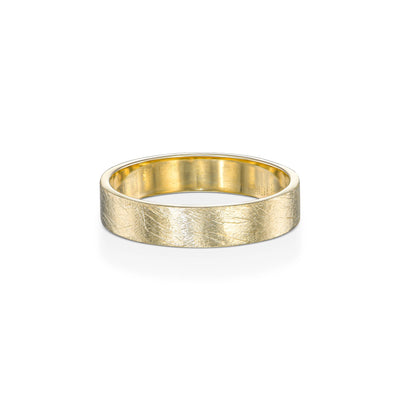 THICK ROUGH WEDDING RING 4.5 MM
